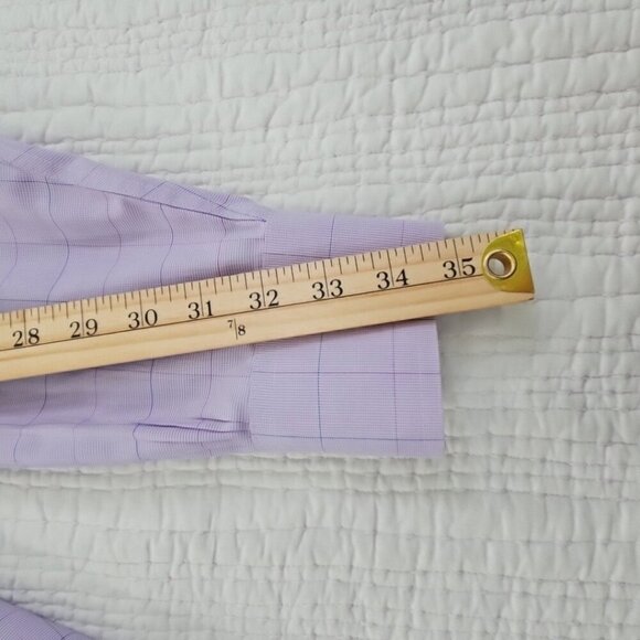 Brooks Brothers Regent Shirt Size 15 1/2 - 4/5 Lilac Windowpane Non-Iron EUC - Picture 14 of 16